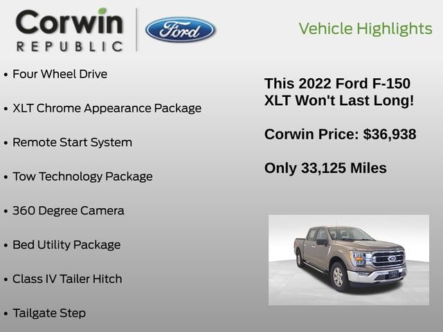 Certified 2022 Ford F150 XLT w/ Equipment Group 302A High image 10