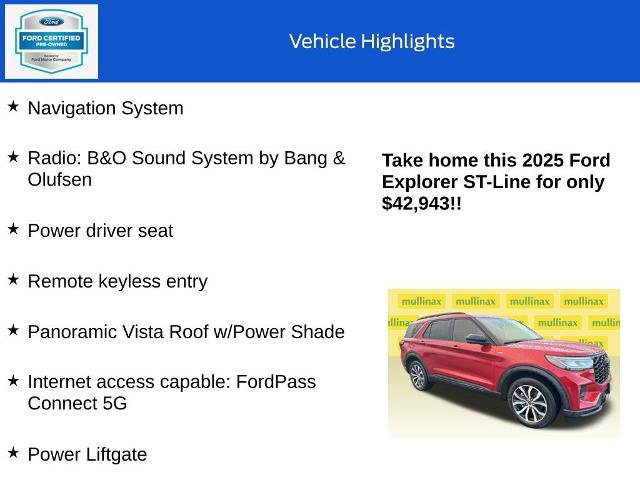 Certified 2025 Ford Explorer ST-Line image 18