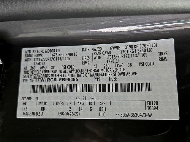 Certified 2020 Ford F150 Raptor w/ Equipment Group 801A Mid AWD/4WD image 27