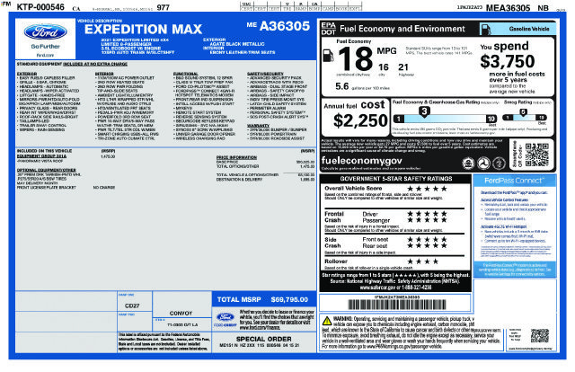 Certified 2021 Ford Expedition Max Limited AWD/4WD image 28
