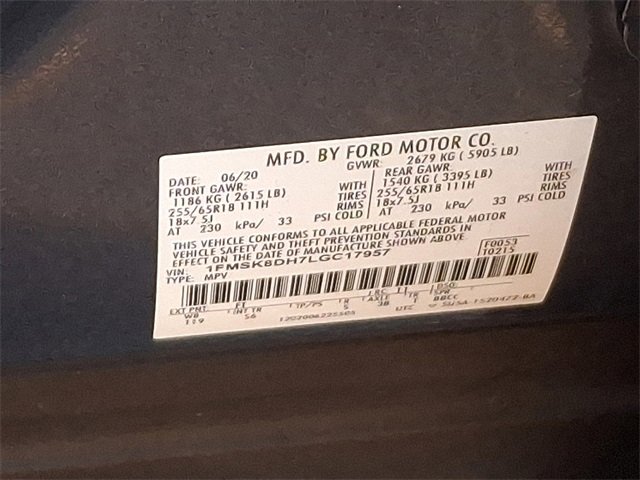 Certified 2020 Ford Explorer XLT w/ Equipment Group 202A image 28