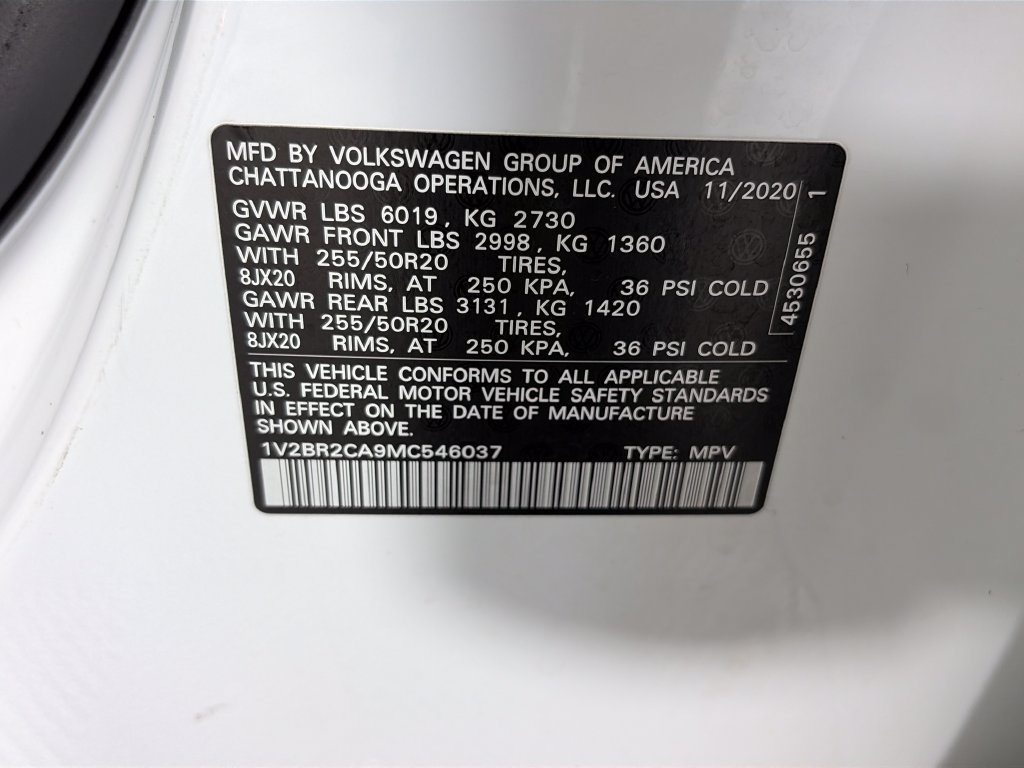 Used 2021 Volkswagen Atlas SEL AWD/4WD image 9