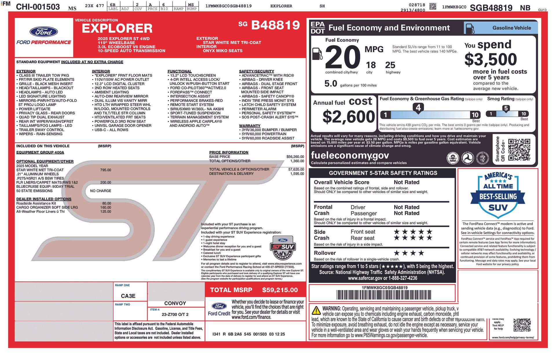 Certified 2025 Ford Explorer ST image 36