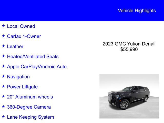 Used 2023 GMC Yukon Denali RWD image 2
