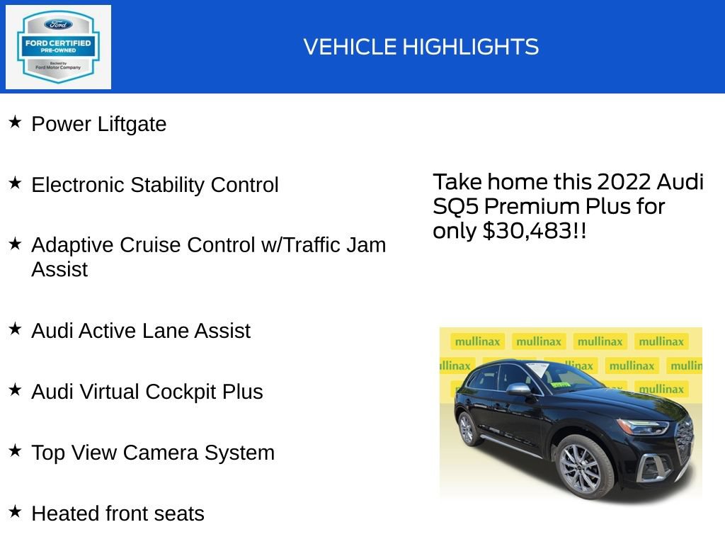 Used 2022 Audi SQ5 Premium Plus w/ Premium Plus Package AWD/4WD image 19