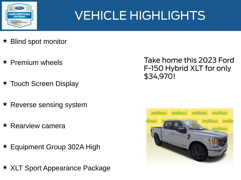 Certified 2023 Ford F150 XLT w/ Equipment Group 302A High AWD/4WD image 23