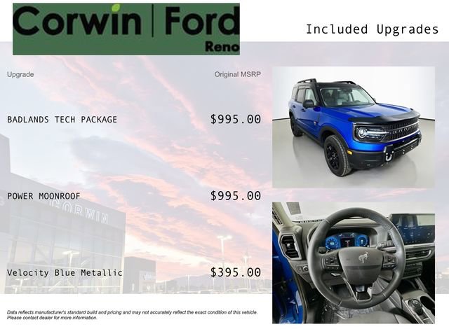 Certified 2025 Ford Bronco Sport Badlands w/ Badlands Tech Package AWD/4WD image 3