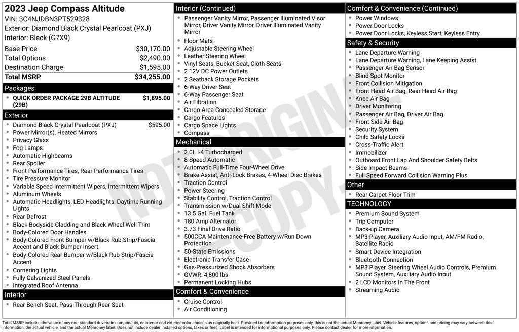 Used 2023 Jeep Compass Latitude AWD/4WD image 34