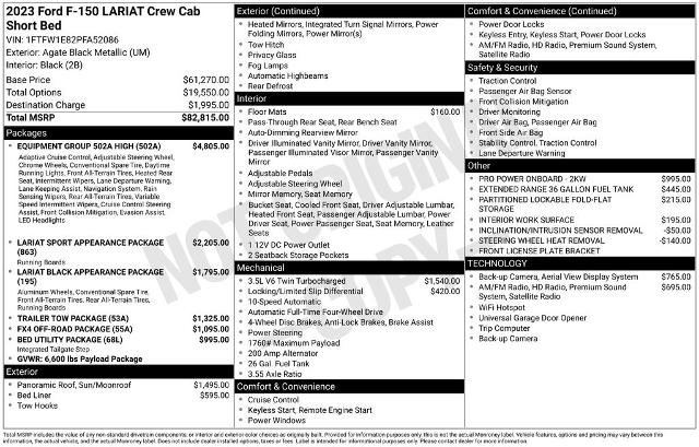 Certified 2023 Ford F150 Lariat w/ Equipment Group 502A High AWD/4WD image 30
