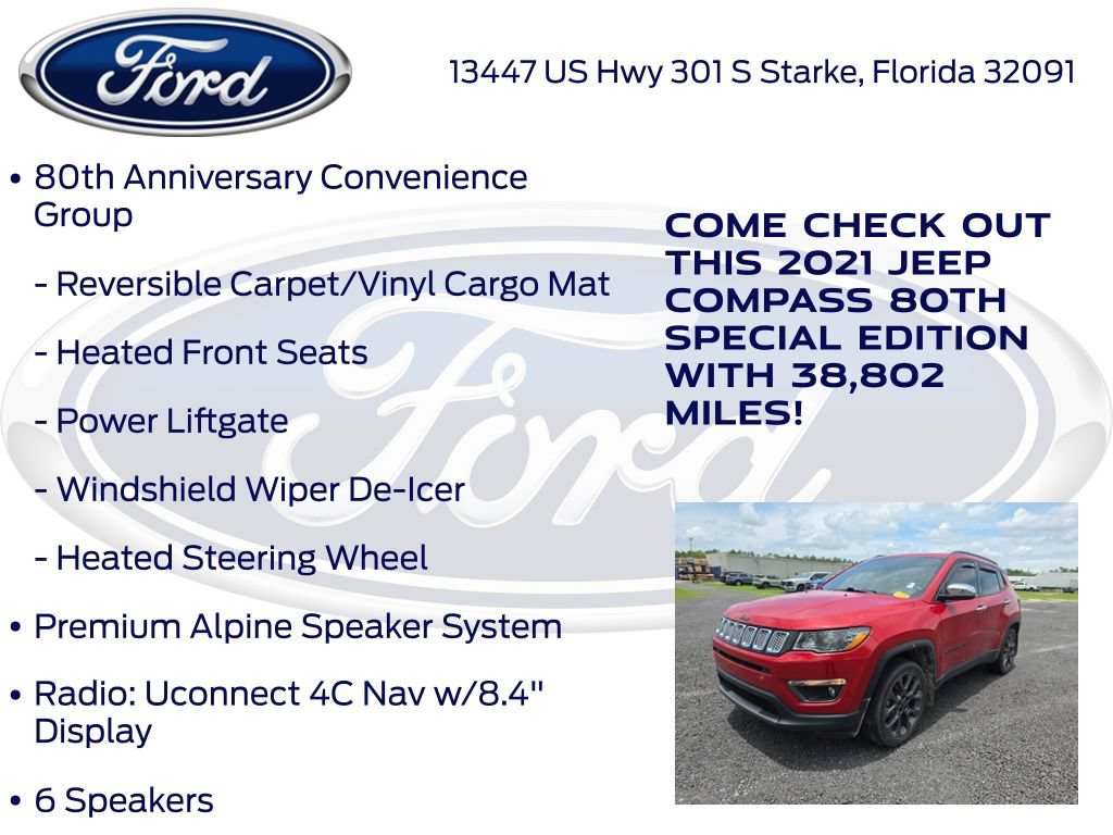 Used 2021 Jeep Compass Latitude w/ Sun and Sound Group AWD/4WD image 15