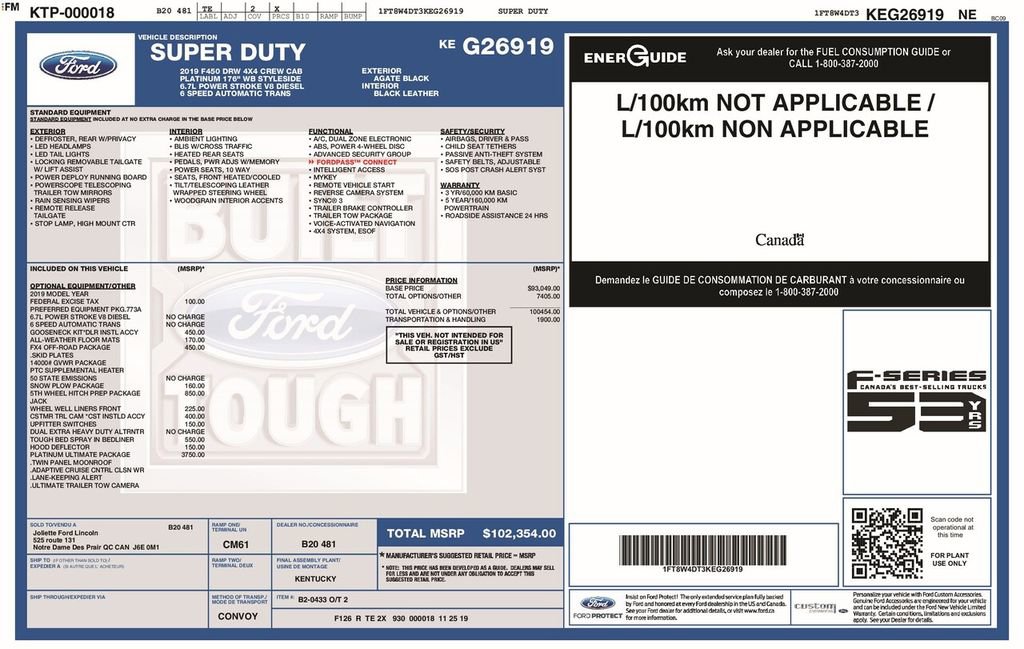 Certified 2019 Ford F450 Platinum w/ Platinum Ultimate Package image 6