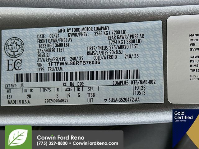 Certified 2024 Ford F150 Lariat w/ Bed Utility Package image 36