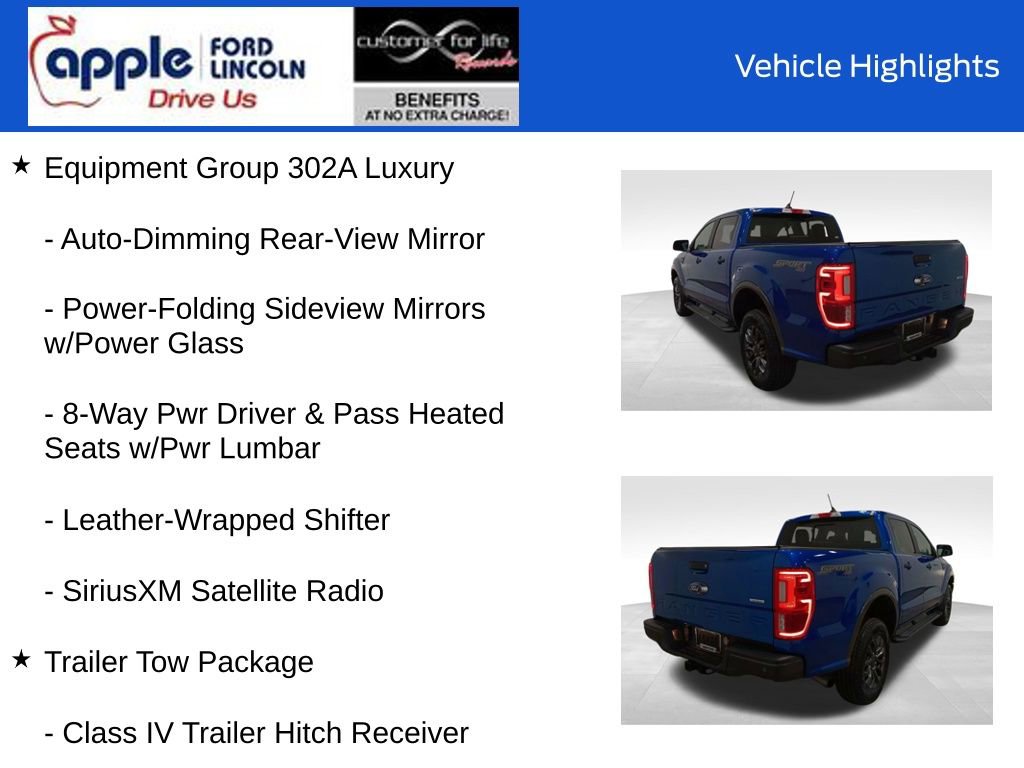 Certified 2019 Ford Ranger XLT w/ Equipment Group 302A Luxury image 12