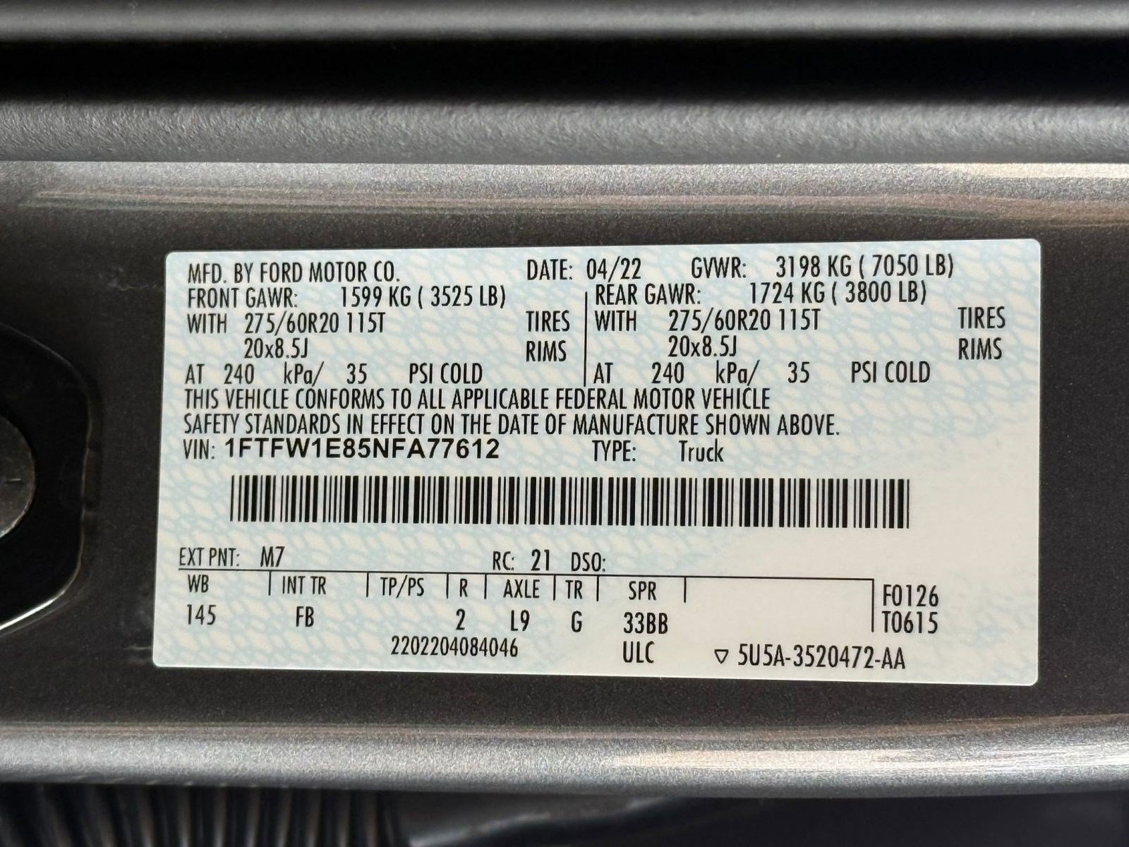 Certified 2022 Ford F150 XLT w/ Equipment Group 302A High AWD/4WD image 23