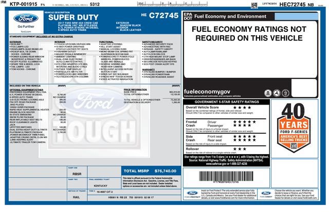 Certified 2017 Ford F250 Platinum w/ Platinum Ultimate Package AWD/4WD image 9
