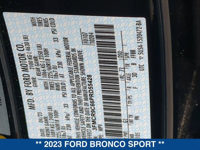 Certified 2023 Ford Bronco Sport Outer Banks w/ Tech Package AWD/4WD image 24