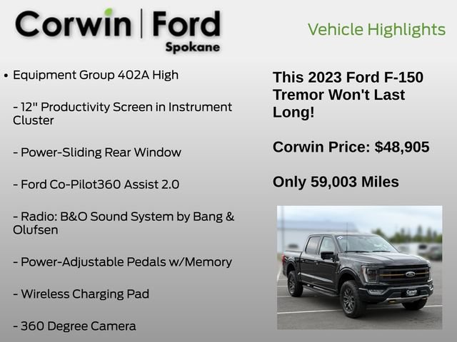 Certified 2023 Ford F150 Tremor w/ Equipment Group 402A High AWD/4WD image 7