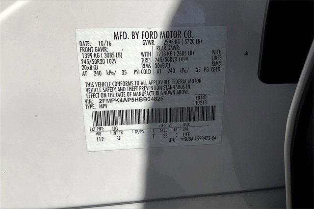 Certified 2017 Ford Edge Sport w/ Equipment Group 401A image 35