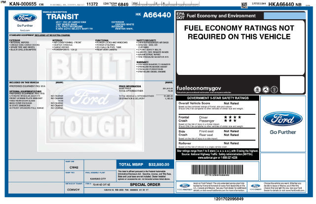 Certified 2017 Ford Transit 150 130 Low Roof RWD image 34