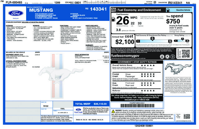 Certified 2024 Ford Mustang Coupe RWD image 27