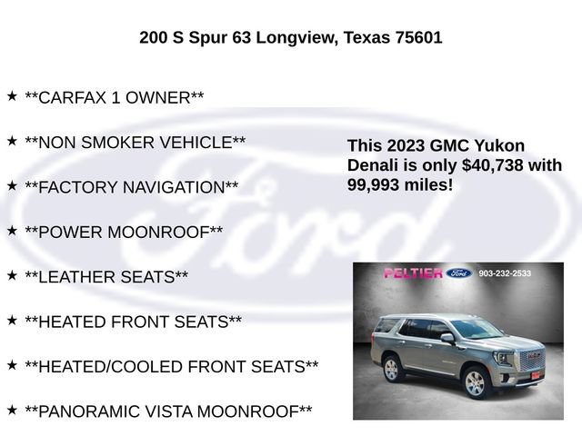 Used 2023 GMC Yukon Denali w/ Max Trailering Package RWD image 25