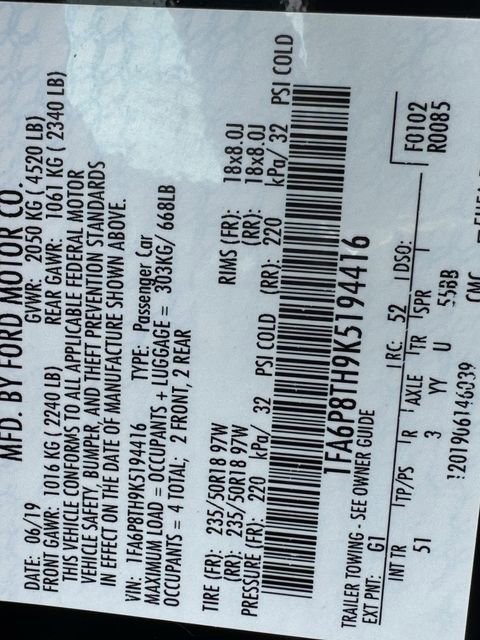 Certified 2019 Ford Mustang Premium w/ Equipment Group 201A RWD image 33