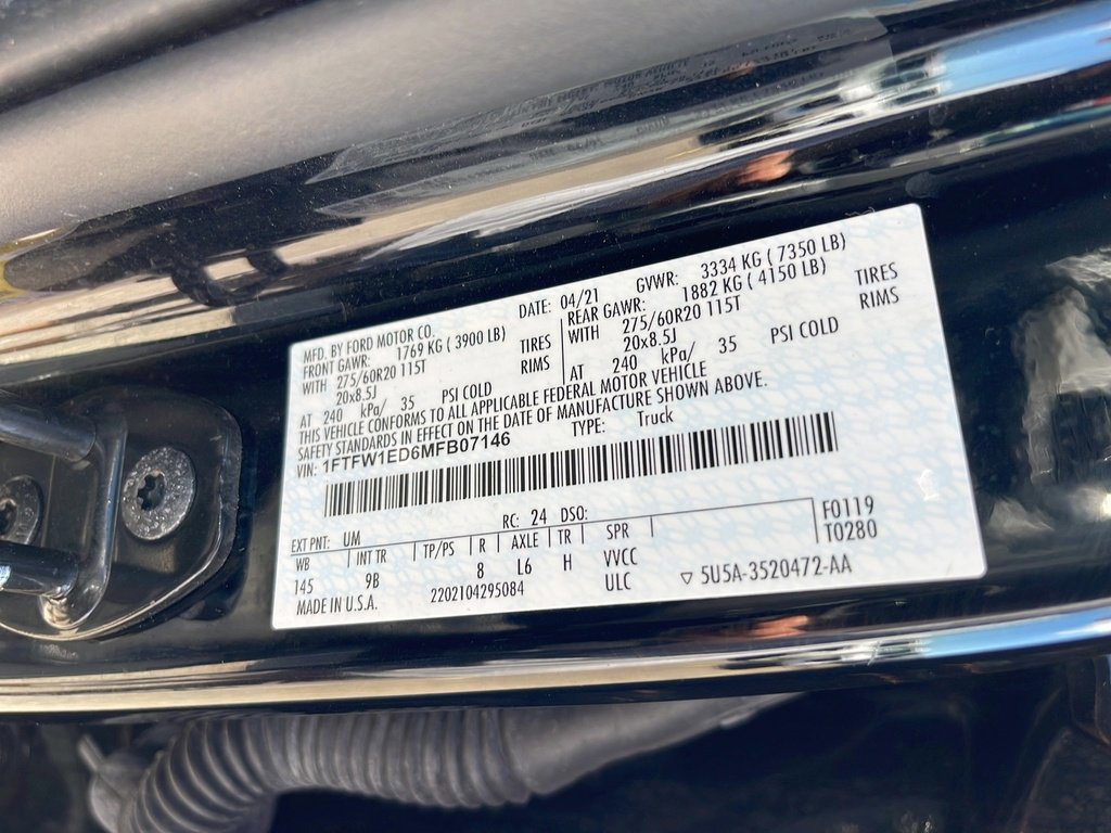 Certified 2021 Ford F150 Platinum w/ Equipment Group 701A High image 38