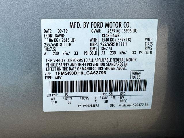 Certified 2020 Ford Explorer XLT w/ Equipment Group 202A AWD/4WD image 24