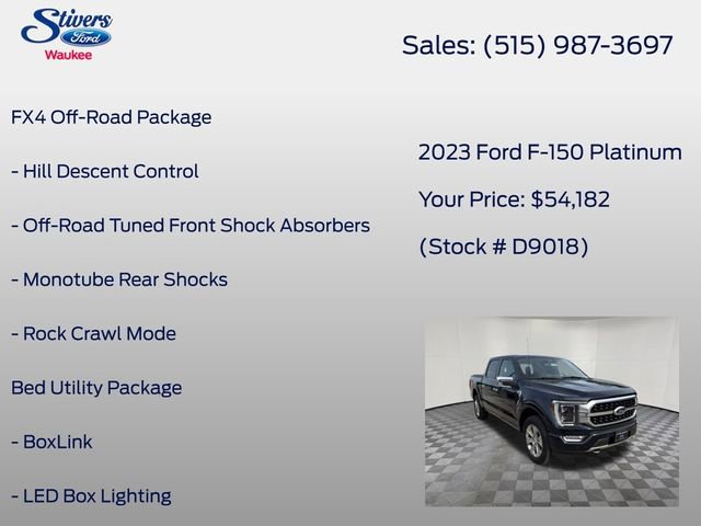 Certified 2023 Ford F150 Platinum w/ Equipment Group 701A High AWD/4WD image 16