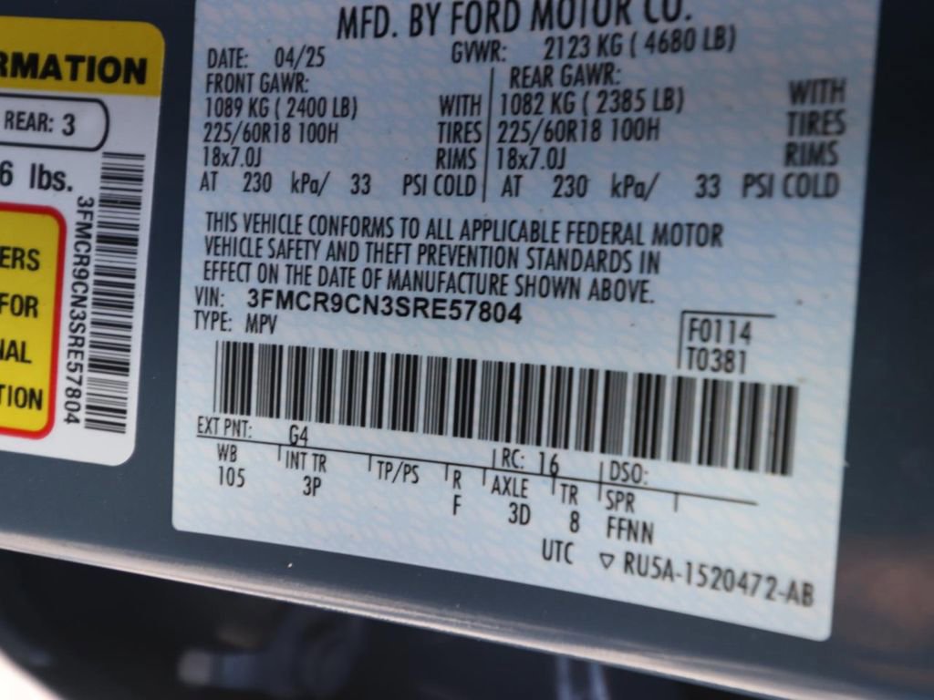 Certified 2025 Ford Bronco Sport Outer Banks w/ Outer Banks Tech Package+ image 26