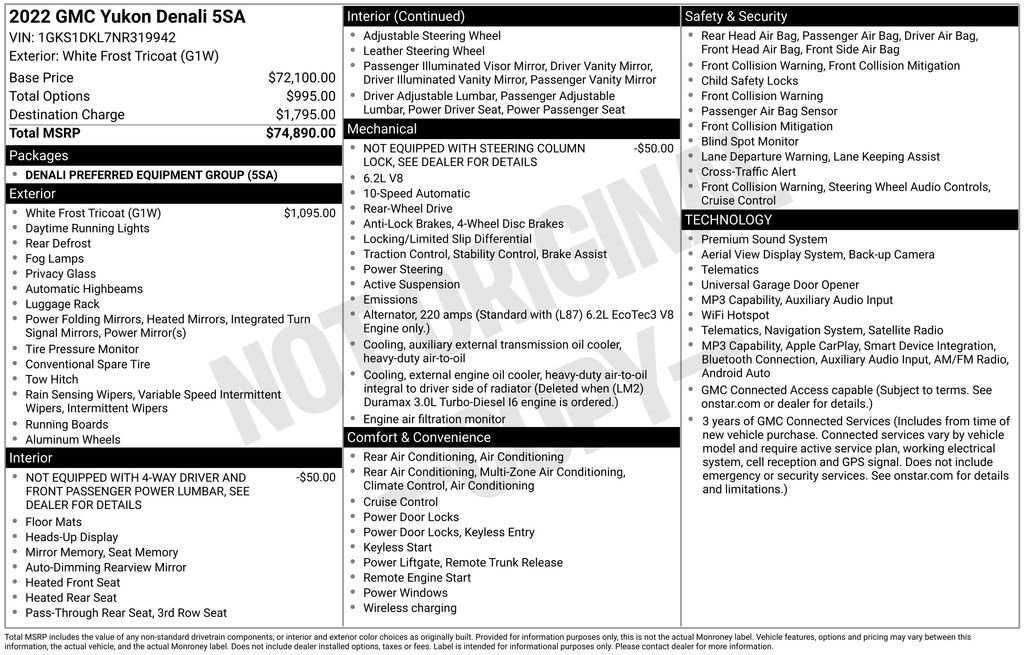 Used 2022 GMC Yukon Denali RWD image 7