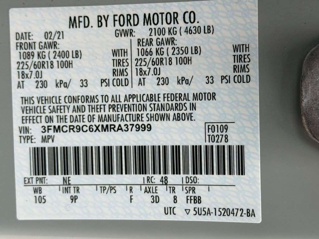 Certified 2021 Ford Bronco Sport Outer Banks w/ Outer Banks Package AWD/4WD image 34