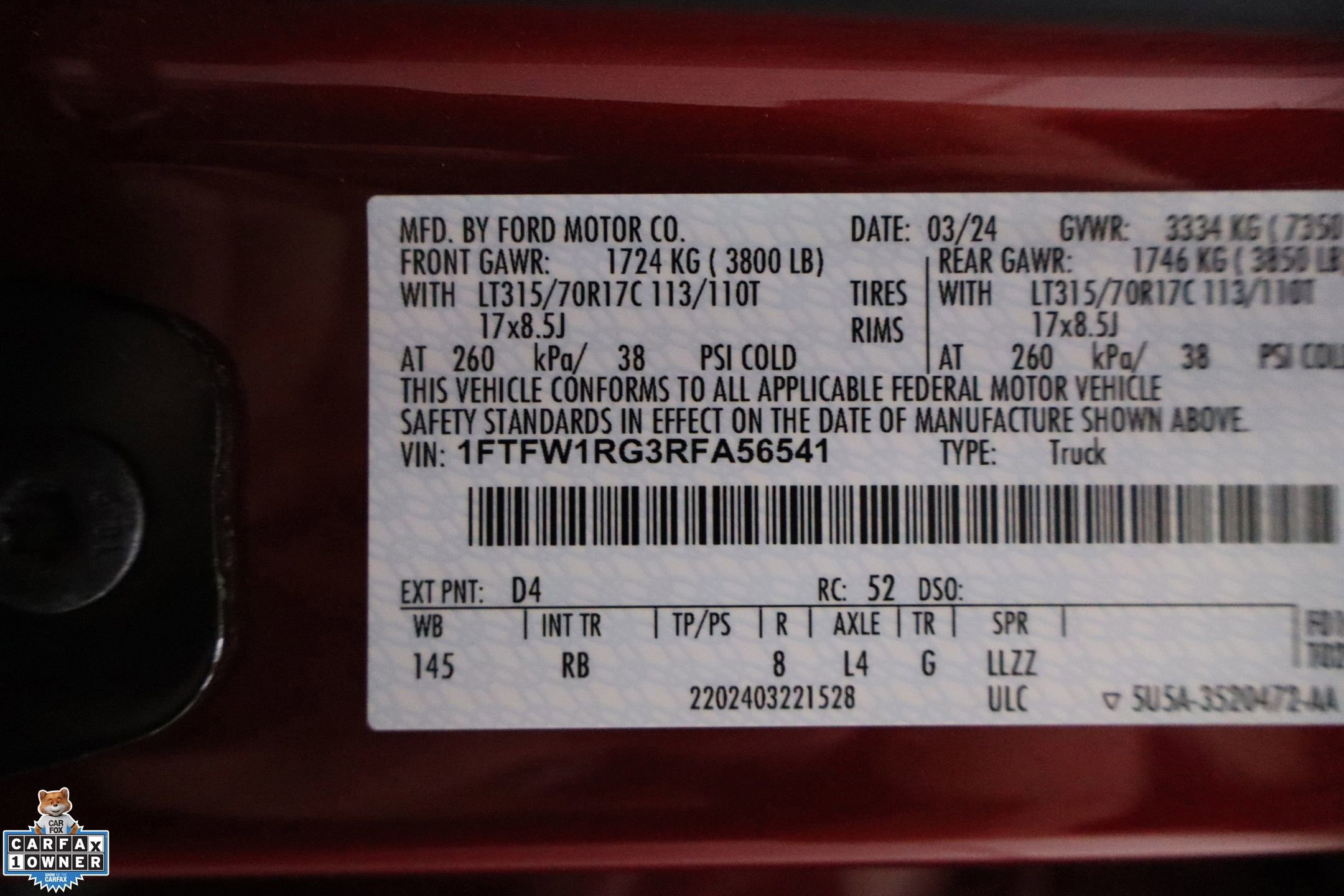 Certified 2024 Ford F150 Raptor image 35