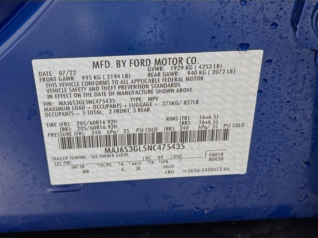 Certified 2022 Ford EcoSport SE w/ SE Convenience Package image 33