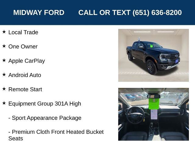 Certified 2024 Ford Ranger XLT w/ Equipment Group 301A High image 7