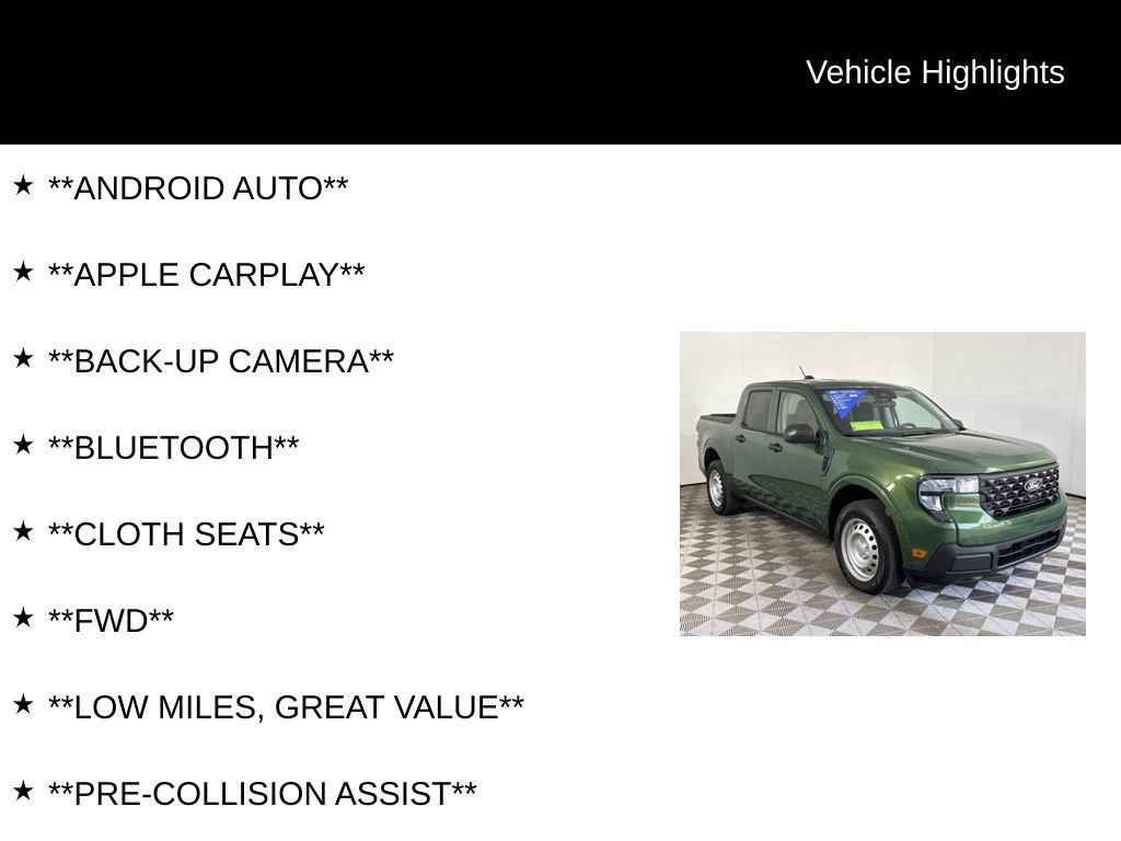 Certified 2025 Ford Maverick XL FWD image 12