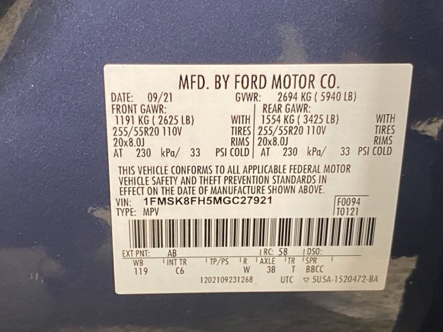 Certified 2021 Ford Explorer Limited w/ Equipment Group 301A AWD/4WD image 31