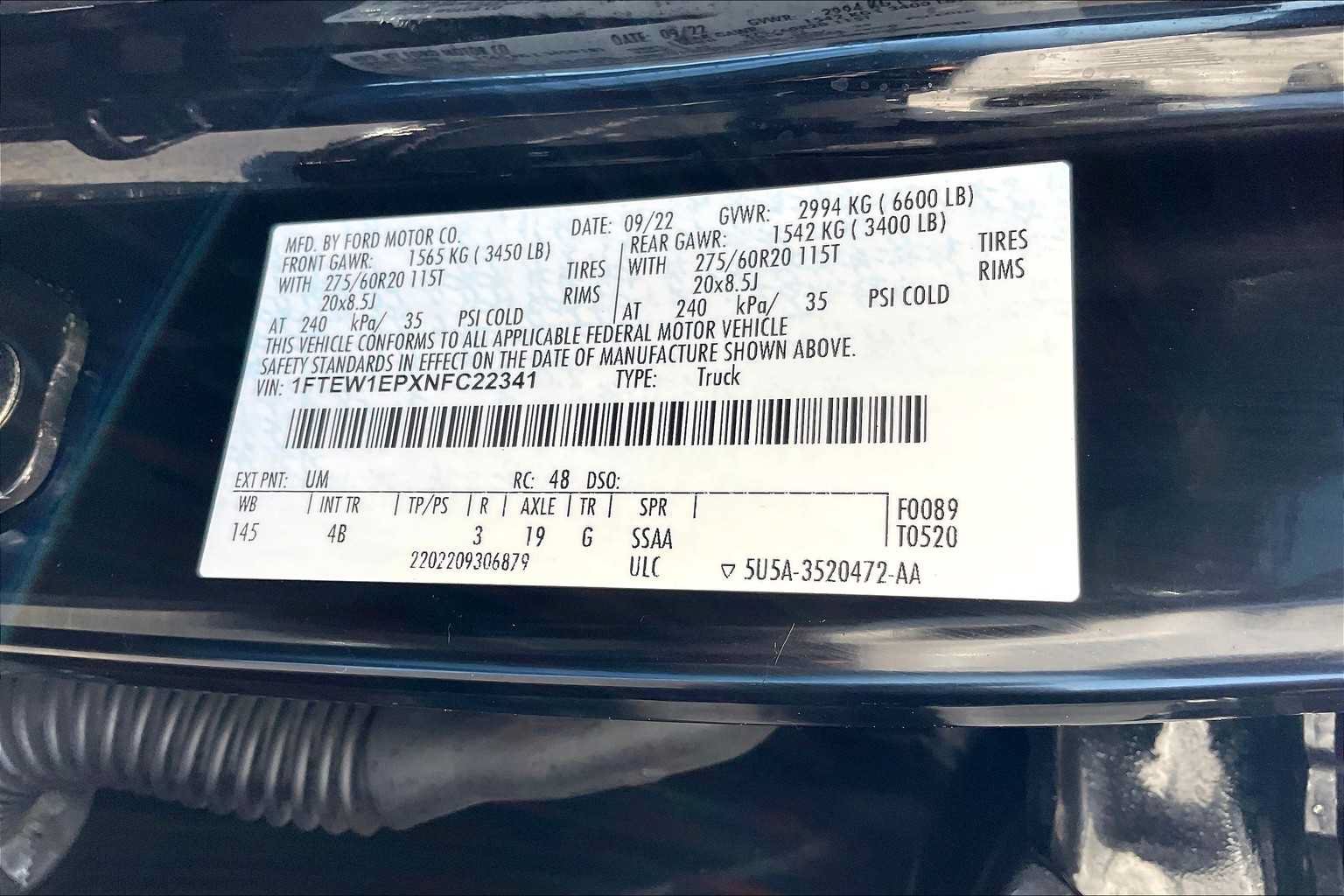 Certified 2022 Ford F150 XLT w/ Equipment Group 302A High AWD/4WD image 34