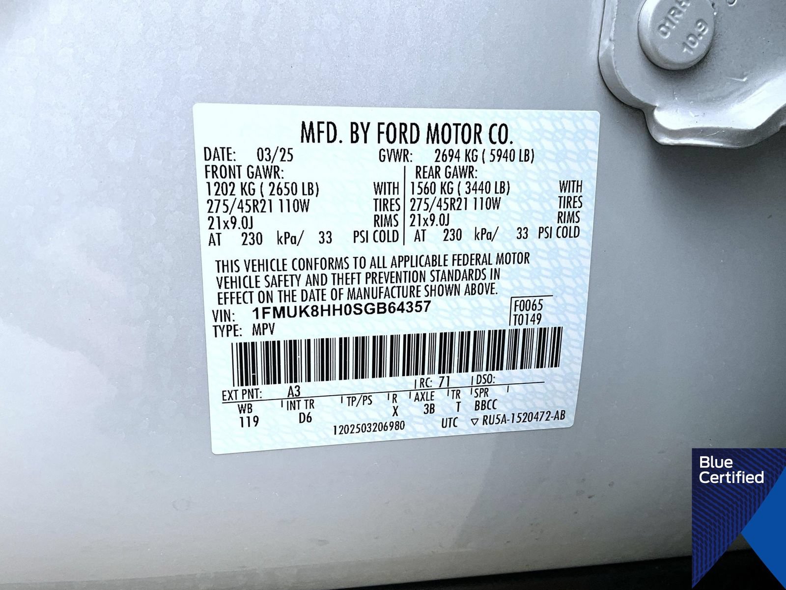 Certified 2025 Ford Explorer Platinum w/ LUX Leather Package AWD/4WD image 31