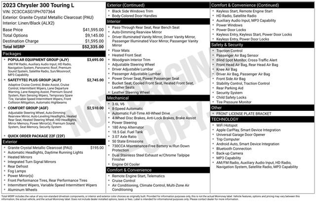 Used 2023 Chrysler 300 Touring L w/ Popular Equipment Group AWD/4WD image 16