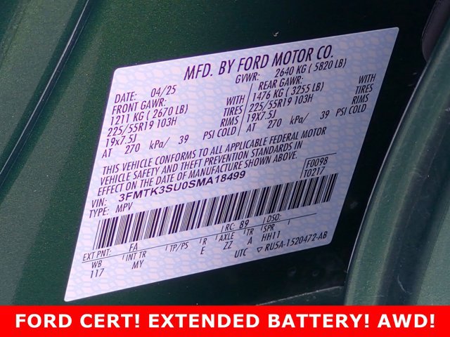 Certified 2025 Ford Mustang Mach-E Premium AWD/4WD image 31