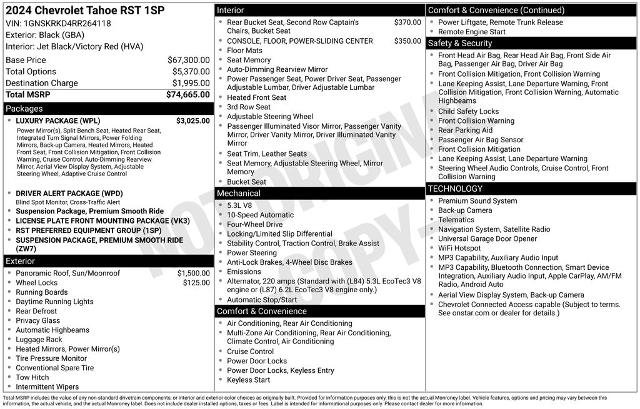 Used 2024 Chevrolet Tahoe RST w/ Luxury Package AWD/4WD image 27