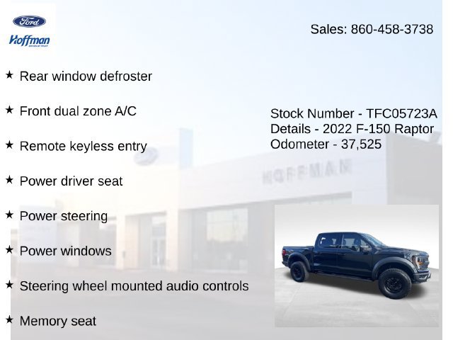 Certified 2022 Ford F150 Raptor w/ Convenience Package AWD/4WD image 10
