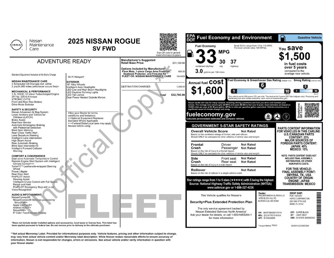 Used 2025 Nissan Rogue SV FWD image 54