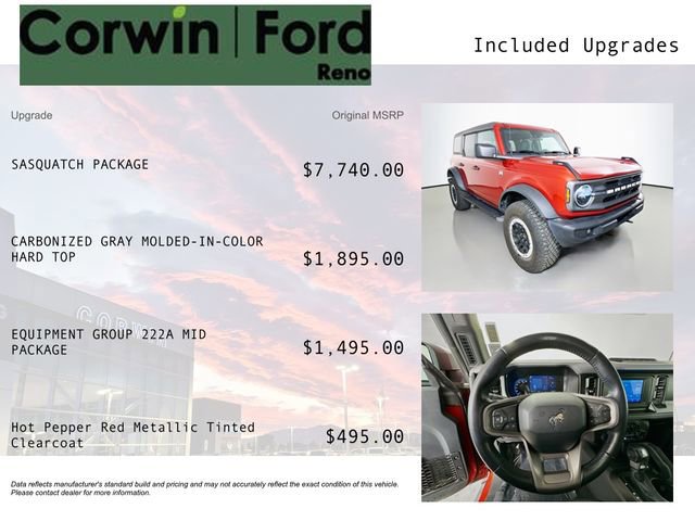 Certified 2023 Ford Bronco Big Bend w/ Sasquatch Package image 10