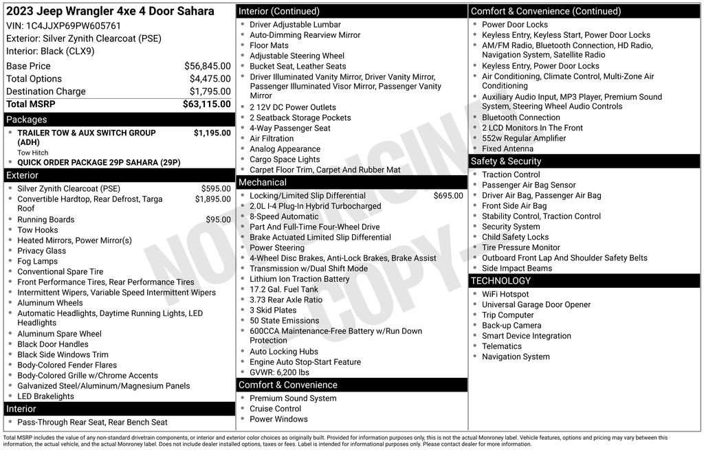 Used 2023 Jeep Wrangler Unlimited Sahara image 3