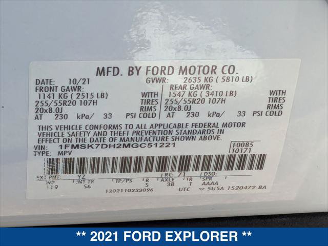 Certified 2021 Ford Explorer XLT w/ Equipment Group 202A RWD image 23