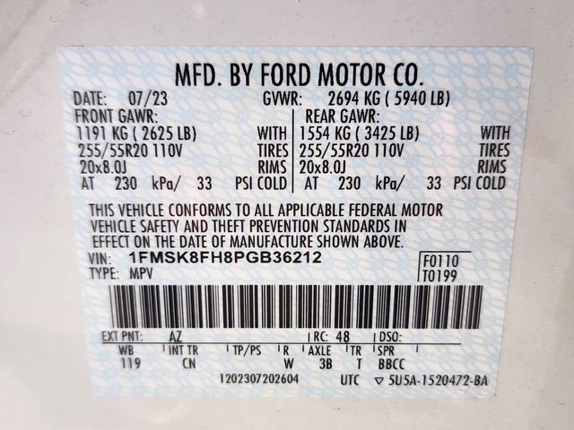 Certified 2023 Ford Explorer Limited w/ Equipment Group 301A image 29