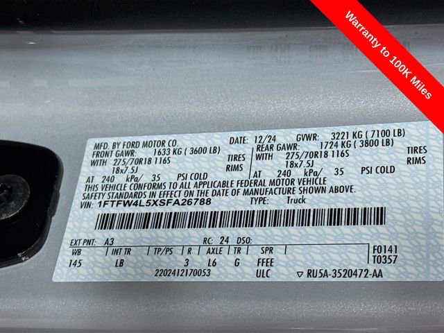 Certified 2025 Ford F150 Tremor w/ Bed Utility Package image 38