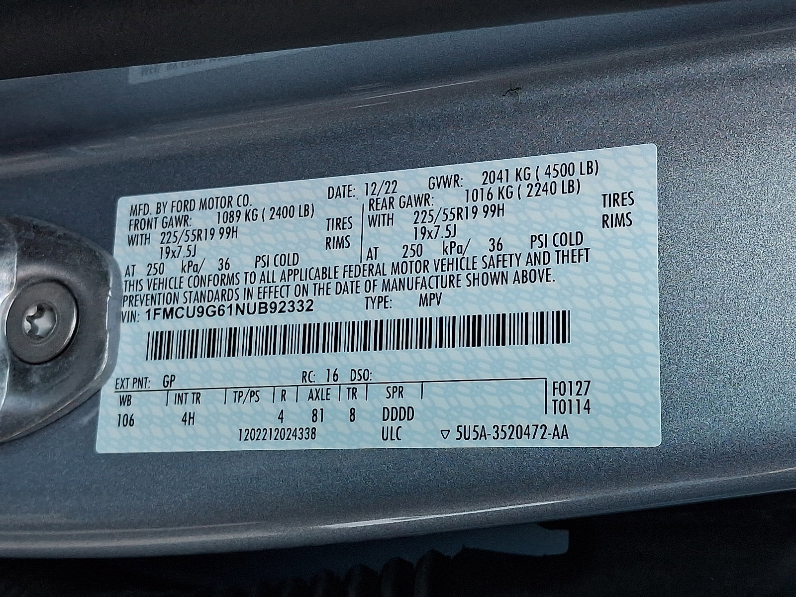 Certified 2022 Ford Escape SE w/ SE Sport Appearance Package image 27